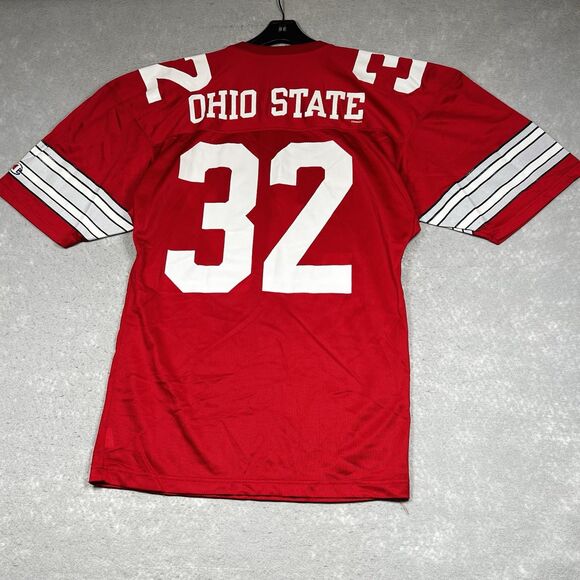 Vintage Champion Ohio State Buckeyes Football Jersey Mens Large Red #32 USA Made - Picture 8 of 12